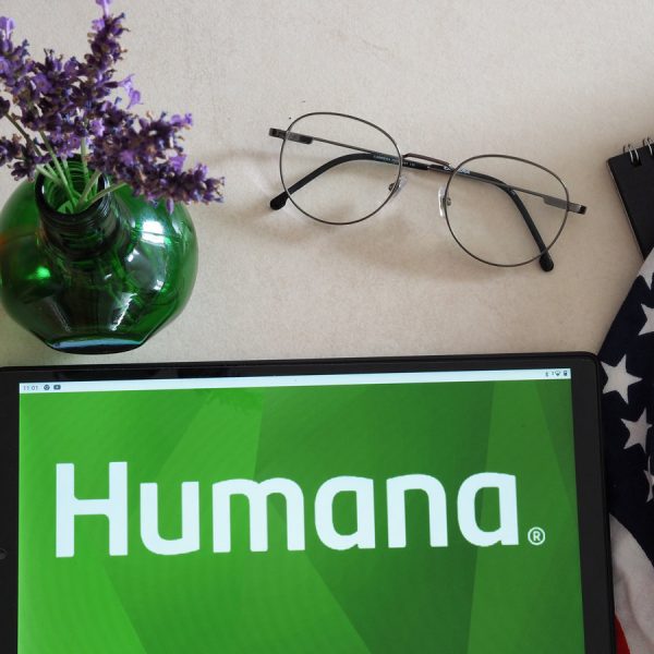 Garham, Bavaria, Germany - July 4, 2022: In this photo illustration Humana Inc. logo seen displayed on a tablet
